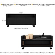Balcão Banheiro 80cm com Rodízios: Organize Já! - imagem 2