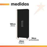 Armário Multiuso 1,80m Texas: Organize Já! - imagem 2