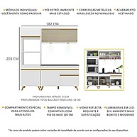 Cozinha Compacta 182cm com LED Veneza: Organize Já! - imagem 2