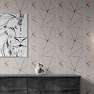 Papel de Parede Geométrico Rose Silver: Renove Já! - imagem 2