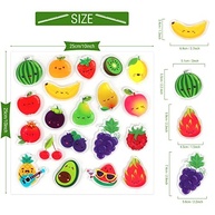 Gel Adesivo de Frutas para Janela - 20 Peças Reutilizáveis com Design Colorido para Decoração e Brincadeiras - imagem 4