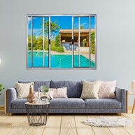 Janela de Correr em Alumínio: 4 Folhas 100x150cm - imagem 1