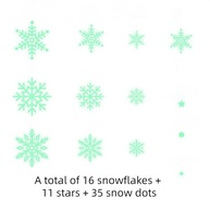 Adesivos Luminosos de Natal para Janela - Floco de Neve com 62 Peças Decorativas Reutilizáveis - imagem 4