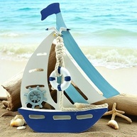 Mini Jangada Decorativa Náutica - Charme Marítimo para Casa de Praia - imagem 3