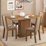 Conjunto Sala de Jantar Madesa Talita - Mesa 4 Cadeiras em Madeira com Estilo Rustic - imagem 3