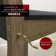 Conjunto Sala de Jantar Madesa Luana - Mesa de Madeira com 4 Cadeiras Rustic/Pérola - imagem 5