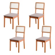 Conjunto de 4 Cadeiras de Jantar Santiago em Tecido Bouclê Cinza Grafite - Design Moderno e Conforto Duradouro - imagem 2
