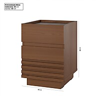 Mesa de Cabeceira Freijó: 2 Gavetas e Design Japandi - imagem 2