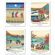 Conjunto de 4 Pôsteres Ukiyo-e Giclée 20x25cm - Arte Japonesa para Decoração Rústica - imagem 2