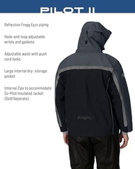 Frogg Toggs Jaqueta de chuva masculina Pilot II Cruiser impermeável, respirável, preto/verde de alta visibilidade, GG - imagem 4
