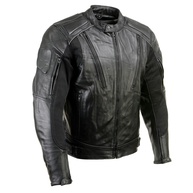Milwaukee Leather Jaqueta masculina de couro preto premium LKM17007 com armadura CE - pequena - imagem 1