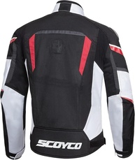 Scoyco Jaqueta de malha para motociclista, jaqueta blindada resistente ao desgaste, respirável, equipamento de proteção para homens, 4 estações - imagem 3