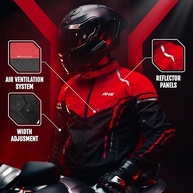Jaqueta masculina AHS Zenith X7 para motocicleta, jaqueta de motocicleta, impermeável, proteção CE blindada para todas as estações - imagem 3