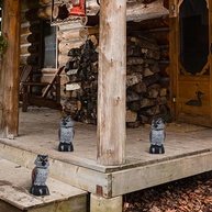 Repelente de Pássaros Coruja Espantalho com Cabeça Móvel - 3 Unidades Decorativas para Jardim - imagem 3