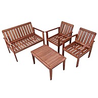Jardim dos Sonhos: Sofá, Poltronas e Mesa em Madeira Maciça - imagem 1