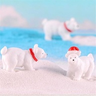 Estatueta de Urso Polar em Resina Branca - Decoração DIY e Miniaturas para Mesa e Jardim - imagem 3