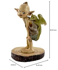 Estátua Miniatura Encantada para Jardim e Terrário - Fadas e Duendes com Bebê Dragão - imagem 4