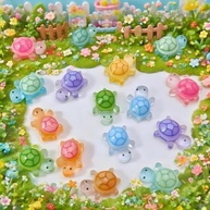Mini Tartarugas de Resina Brilham no Escuro - 100 Peças para Artesanato e Decoração de Jardim de Fadas - imagem 5
