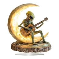 Estátua Alienígena Guitarrista da Lua - Decoração Cósmica para Jardim e Casa - imagem 4