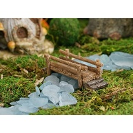 Estatueta Miniatura de Ponte de Madeira para Jardim e Terrário - Decoração Encantadora em Resina - imagem 3