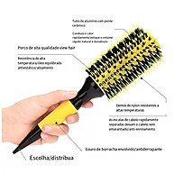 Escova Térmica Amarela com Cerdas de Javali - imagem 1