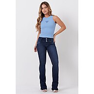 Jeans Flare Cós Alto: Seu Look Moderno! - imagem 1
