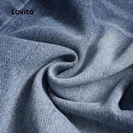 Jeans Lovito Casual com Zíper e Laço para Mulheres - LNA62072 - imagem 1