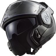 Capacete LS2 Advant FF906 Robocop Escamoteável Jeans Prata: Estilo e Segurança Inovadores - imagem 4