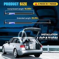 Molas a Gás para Porta-Malas Jeep Cherokee 1997-2001 - Kit com 2 Amortecedores Traseiros (4291 SG214022) - imagem 3