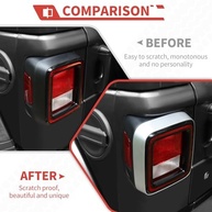 Proteja e Estilize seu Jeep Wrangler JL/JLU: Molduras Premium para Luzes Traseiras em Prata - imagem 3