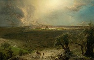 Jerusalém Vista do Monte das Oliveiras - Tela Canvas 30x46 - Obra de Arte para Decoração - imagem 2