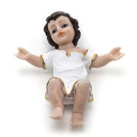 Imagem Menino Jesus em Resina Branca - 12 cm | Decoração Religiosa Elegante - imagem 2