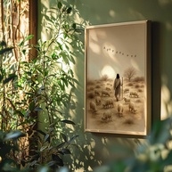 Quadro Decorativo Jesus Pastor - Moldura Religiosa com Fé, Esperança e Inspiração Cristã - imagem 1