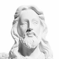 Jesus Misericordioso 20cm: Arte em Gesso Cru - imagem 1