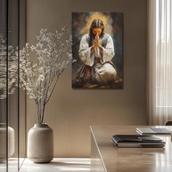 Quadros Decorativos Religiosos Jesus Cristo - Canvas Premium 90x60cm para Quarto e Sala - imagem 4