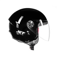 Capacete Moto Aberto Fly New Jet Preto Brilhante: Estilo e Segurança para Sua Pilotagem - imagem 1