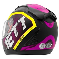 Capacete Fechado Pro Tork Jett Evo Line Fosco Rosa/Amarelo - Tamanho 62 - imagem 4