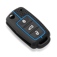 Capa de Silicone Premium para Chaves Volkswagen: Polo, Jetta, Tiguan, Passat, Golf (Geração 4, 5, 6) - imagem 4
