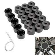 Kit 20 Tampas Porca Roda 17mm Preta + Ferramenta VW Jetta, Golf, Passat - imagem 1