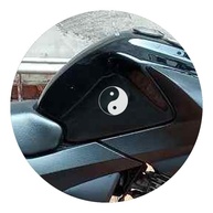 Adesivo Jin Jang 3S ON Yin Yang Branco para Carro e Moto - Decoração Exclusiva - imagem 3