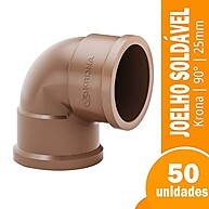 Joelho Soldável 90° 25mm Krona: 50 Unidades - imagem 1