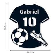 Quadro Decorativo Personalizado com Tema de Futebol - Nome e Número do Jogador - imagem 4
