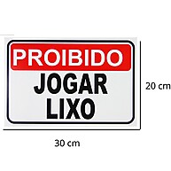 Placa Proibido Jogar Lixo PVC – Sinalização Limpa e Profissional - imagem 2