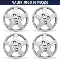 Jogo de Calotas Aro 13 Prata para Ford Ka, Fiesta e Escort (1993-1998) - Emblema Elegante - imagem 3