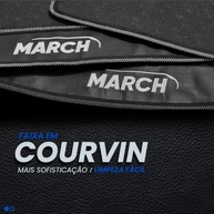 Jogo de Tapetes Automotivos Emborrachados Premium para Nissan March (2011-2015) - 3 Peças - imagem 5