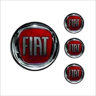 Jogo de Emblemas Resinados para Calota Fiat 48mm - Vermelho Vibrante (4 Peças) - imagem 2