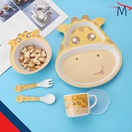 Jogo de Alimentação Ecológico para Bebês com 5 Peças - Coleção Girafa - imagem 3