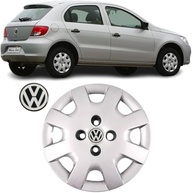 Jogo 4 Calotas Aro 13 VW Gol G5/G6 2008-2014 Grid com Adesivo Logo Resinado - imagem 3