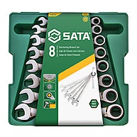 Jogo Chave Combinada Catraca 8 a 19mm Sata – 8 Peças ST08008SJ - imagem 1