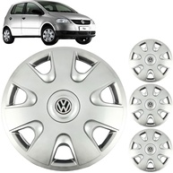 Jogo 4 Calotas Aro 15 VW Fox City 2003-2009 Grid GR066AR com Adesivo Logo Resinado - imagem 1